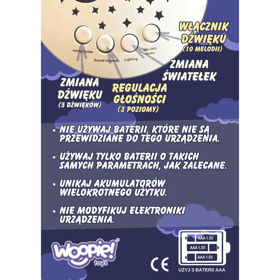 WOOPIE BABY Przytulanka Usypiacz Projektor Kołysanek