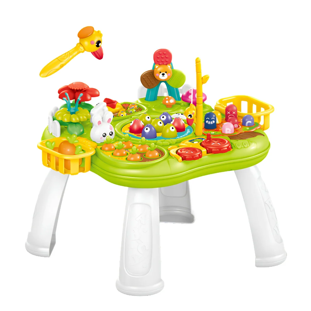 WOOPIE BABY Stolik Edukacyjny Interaktywny Gra Łowienie Rybek Młotek Sorter Dźwięk Światło