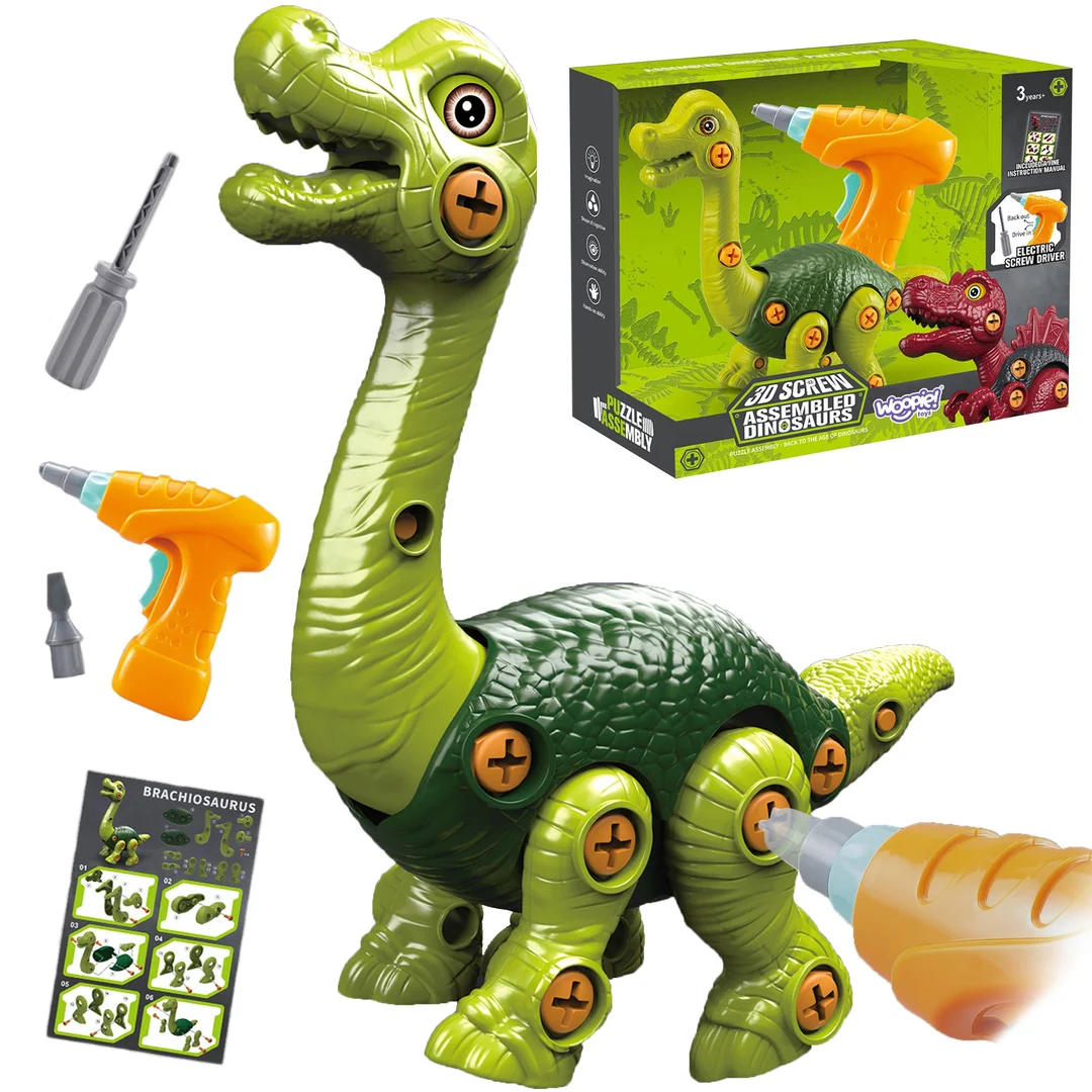 WOOPIE Dinozaur do Skręcania Zestaw Konstrukcyjny Wiertarka