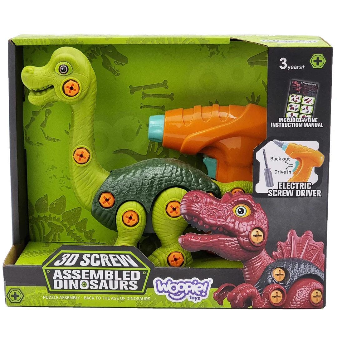 WOOPIE Dinozaur do Skręcania Zestaw Konstrukcyjny Wiertarka