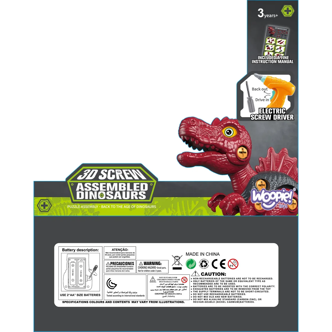 WOOPIE Dinozaur do Skręcania Zestaw Konstrukcyjny Wiertarka