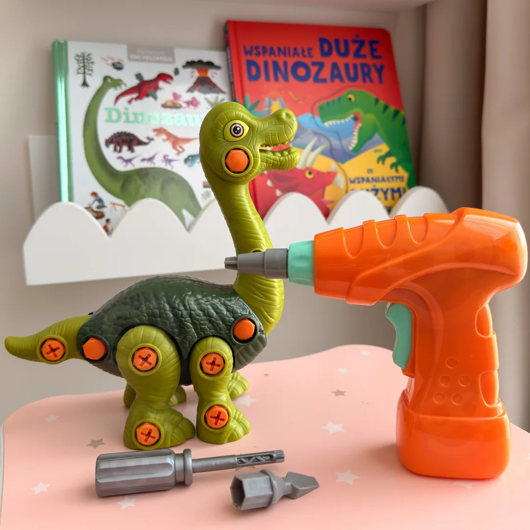 WOOPIE Dinozaur do Skręcania Zestaw Konstrukcyjny Wiertarka