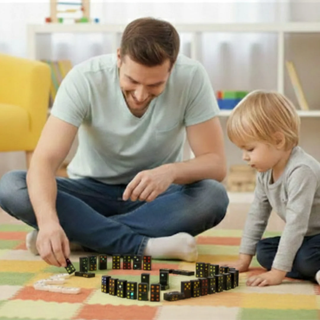 WOOPIE Domino Gra Logiczna Klocków