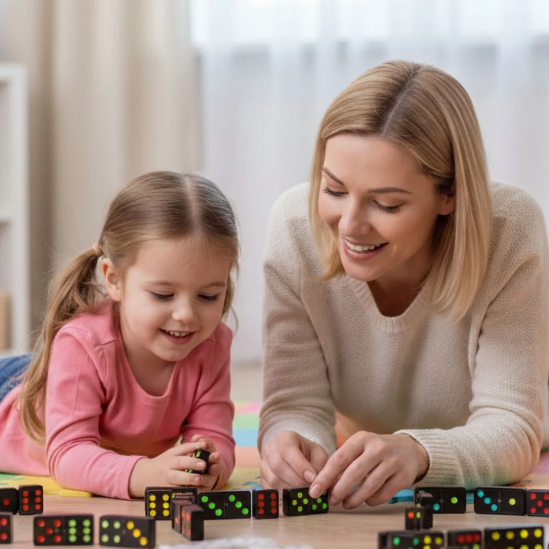 WOOPIE Domino Gra Logiczna Klocków