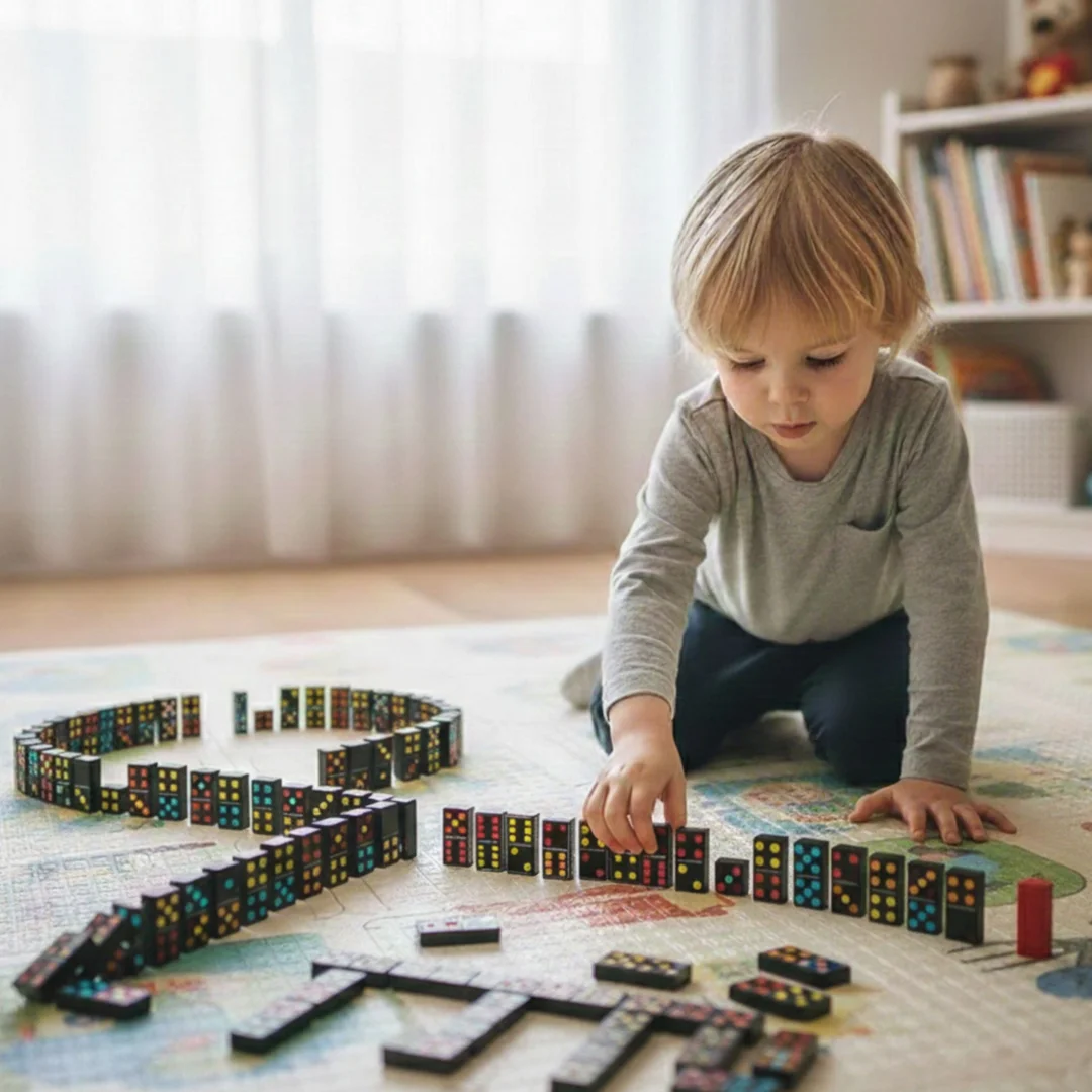 WOOPIE Domino Gra Logiczna Klocków