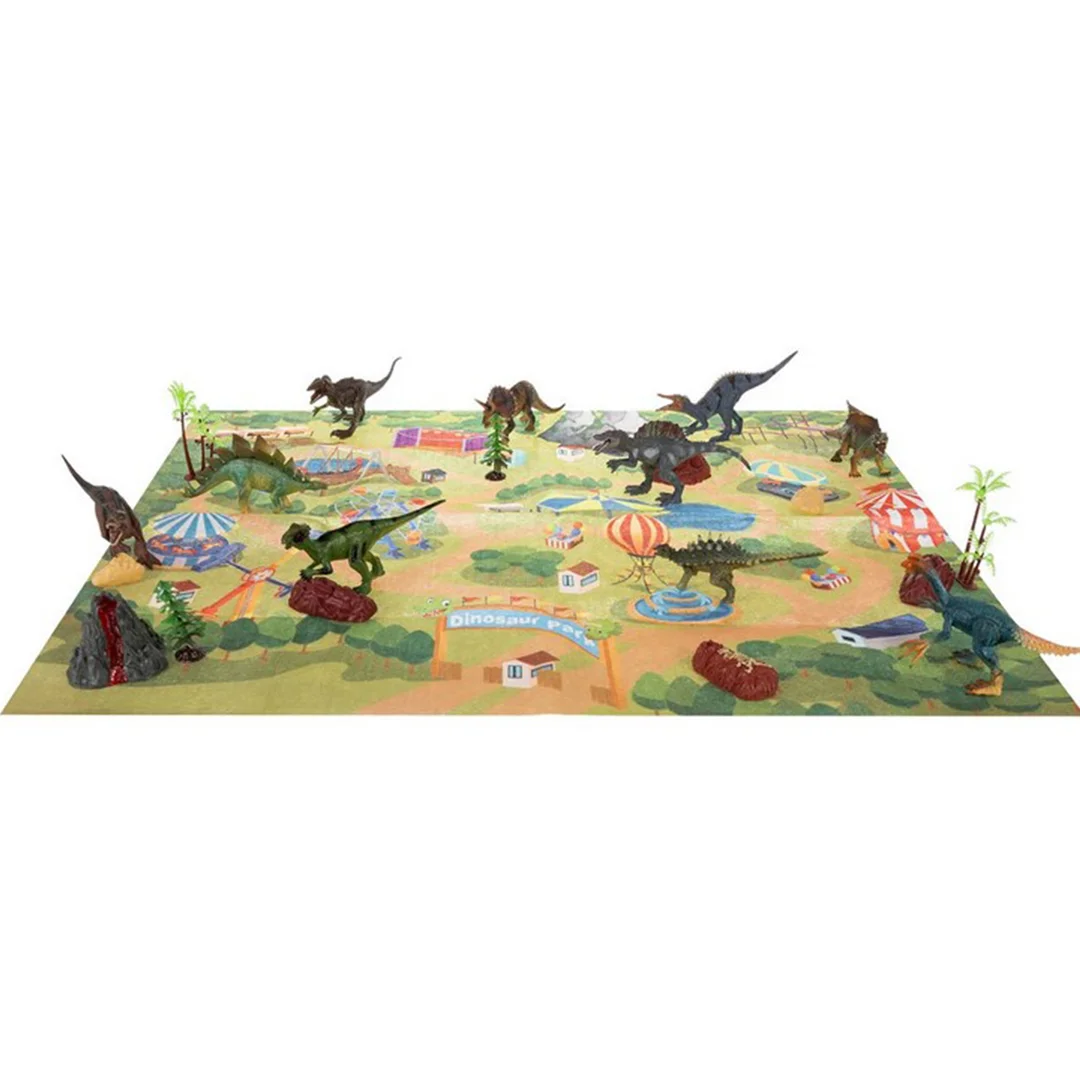 WOOPIE Duży Zestaw Figurki Dinozaury XXL Mata „Prehistoryczny Świat”