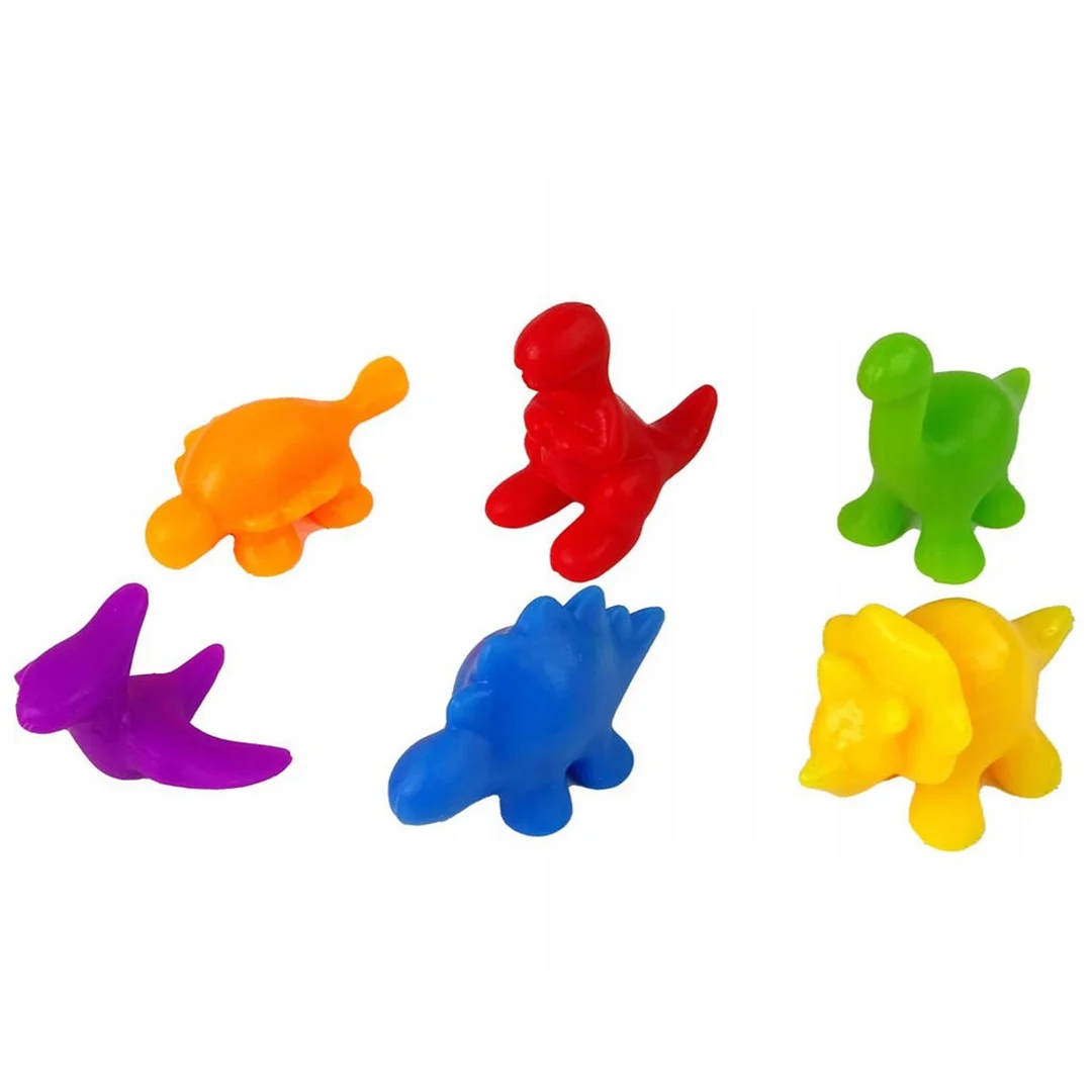 WOOPIE Gra Edukacyjna Montessori Sorter Kolorów Dinozaury