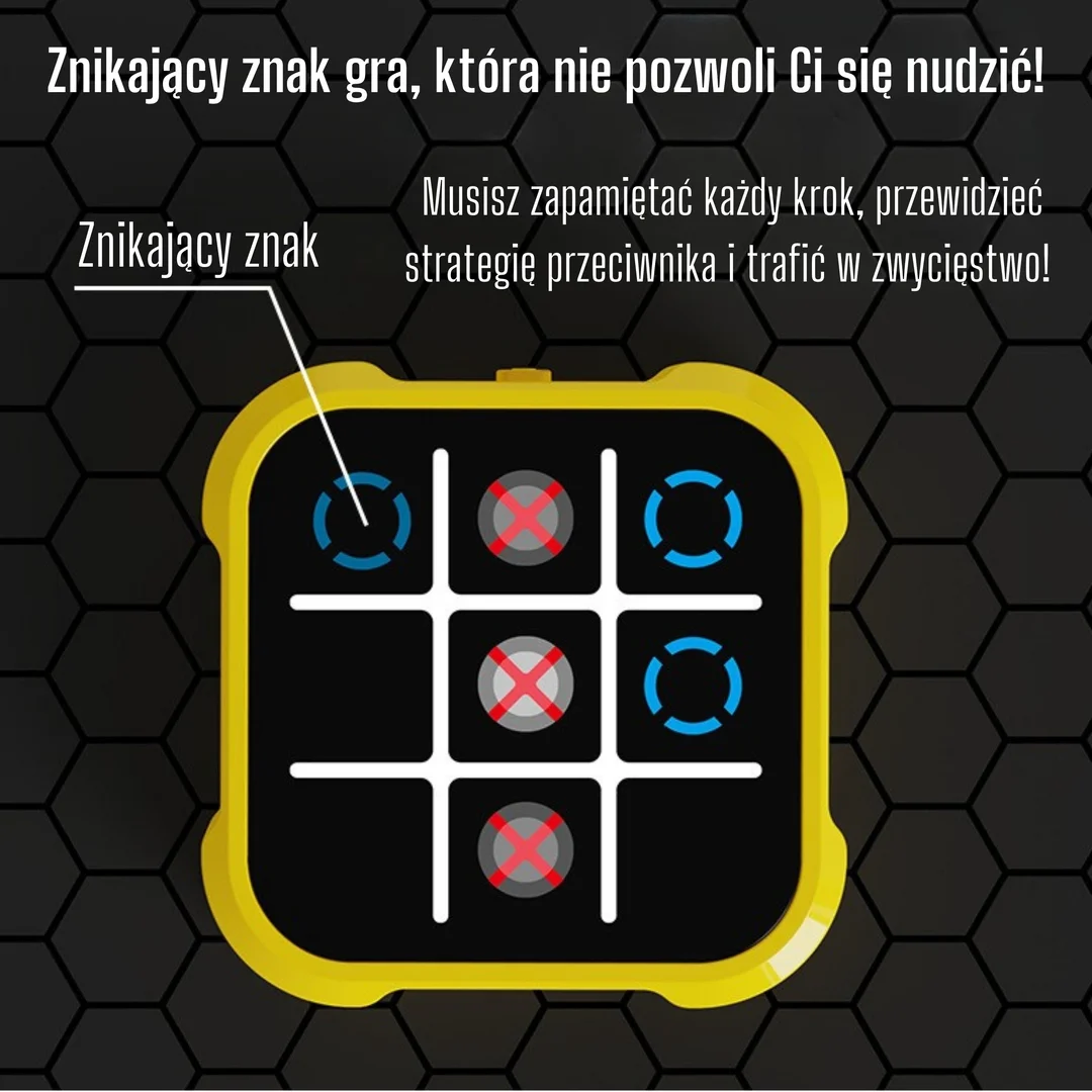 WOOPIE Gra Elektroniczna Kółko i Krzyżyk Logiczna Edukacyjna Tryby Gry