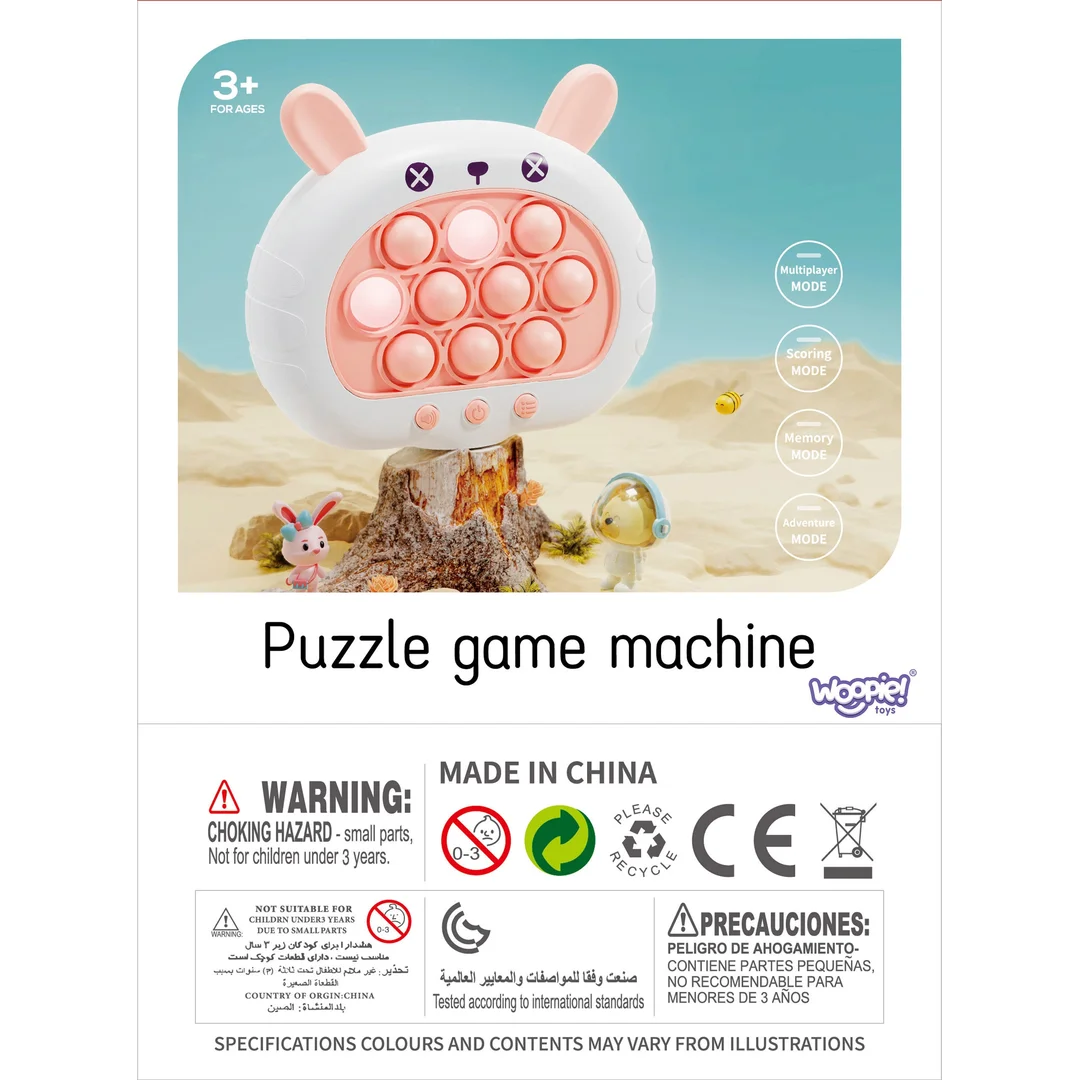 WOOPIE Gra POP IT Elektryczna Antystresowa Zręcznościowa Króliczek