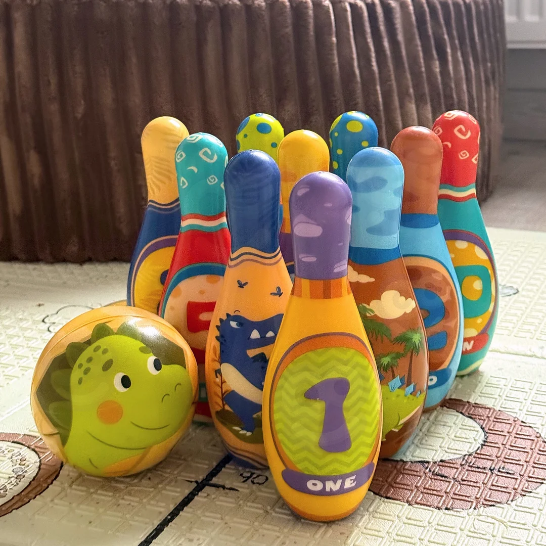 WOOPIE Gra Zręcznościowa Kręgle Miękkie Soft Dinozaury