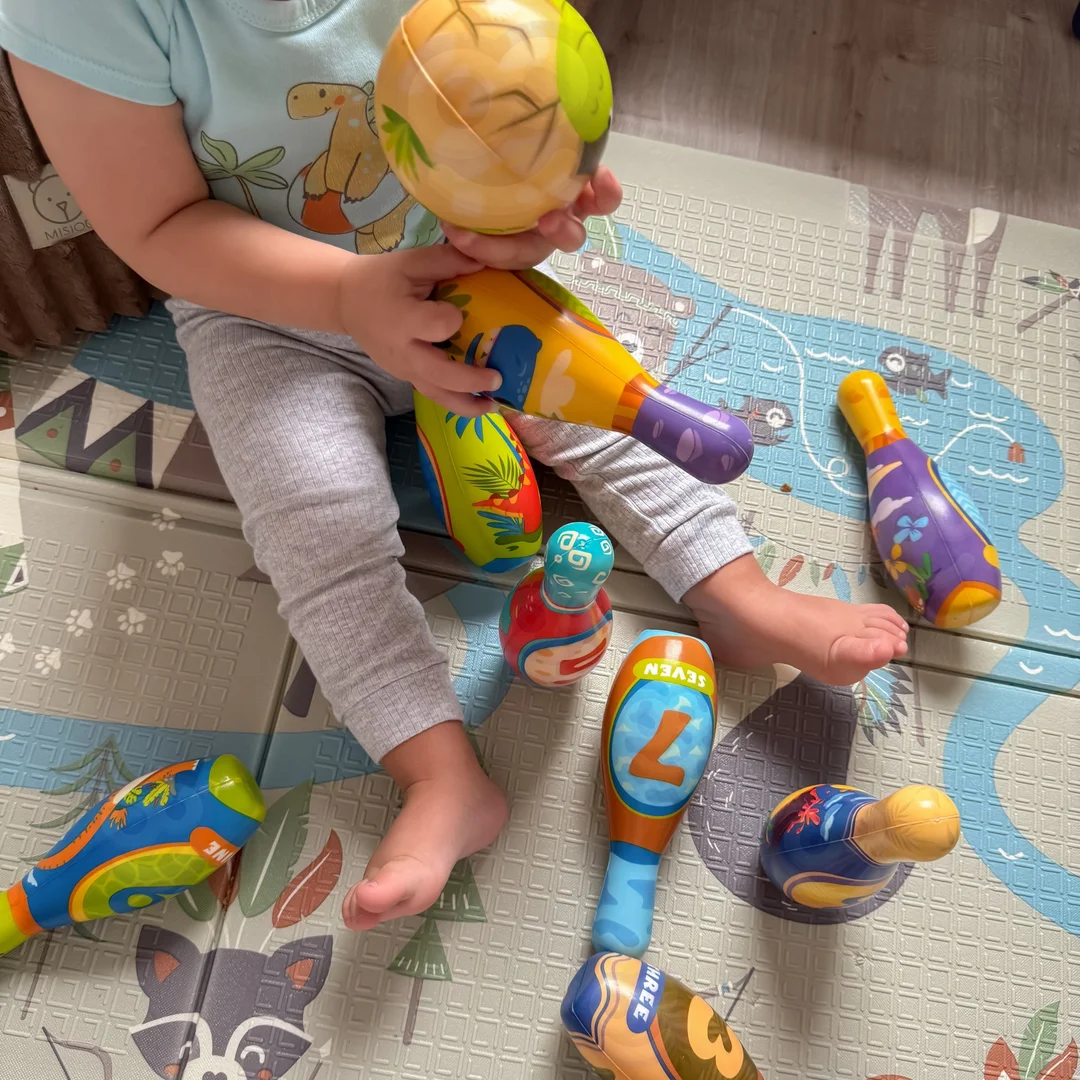 WOOPIE Gra Zręcznościowa Kręgle Miękkie Soft Dinozaury
