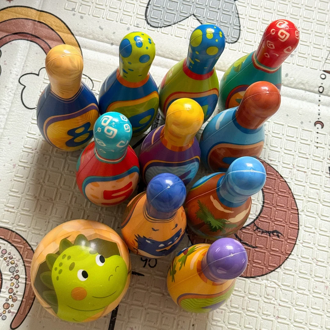 WOOPIE Gra Zręcznościowa Kręgle Miękkie Soft Dinozaury
