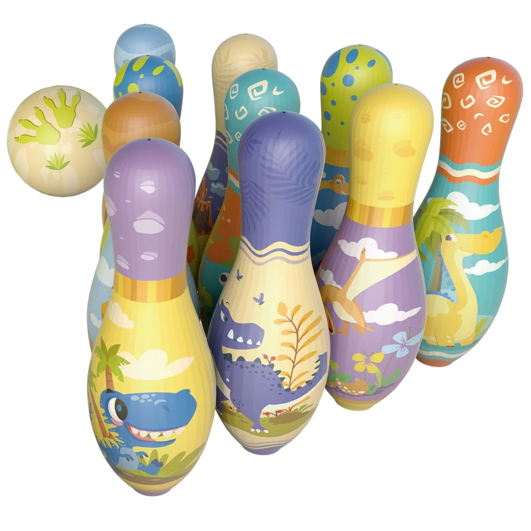 WOOPIE Gra Zręcznościowa Kręgle Miękkie Soft Dinozaury
