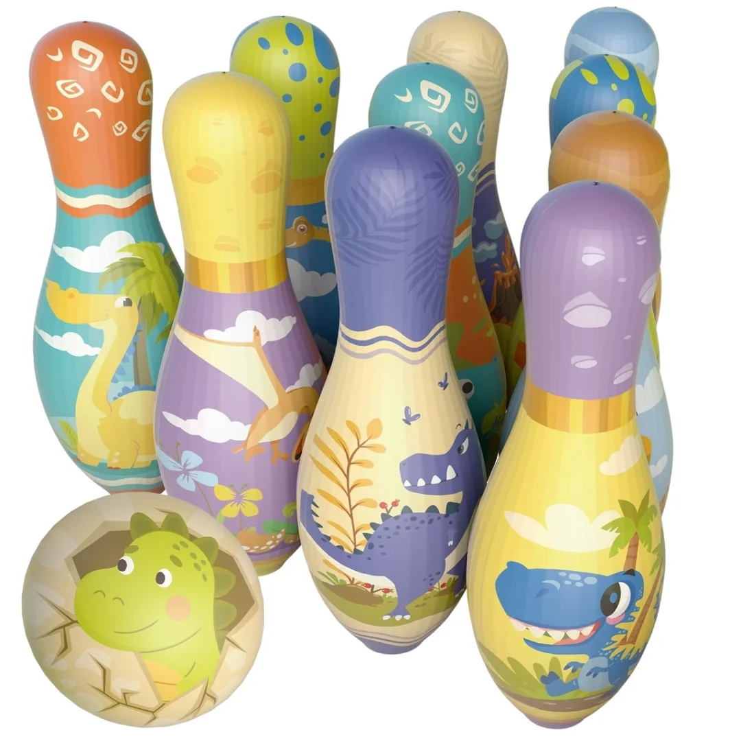 WOOPIE Gra Zręcznościowa Kręgle Miękkie Soft Dinozaury