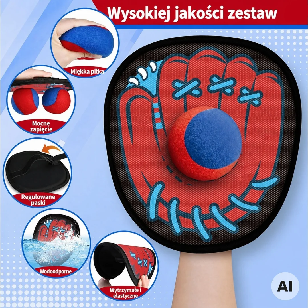 WOOPIE Gra Zręcznościowa Złap Piłkę paletki Dla Dzieci Łapacz