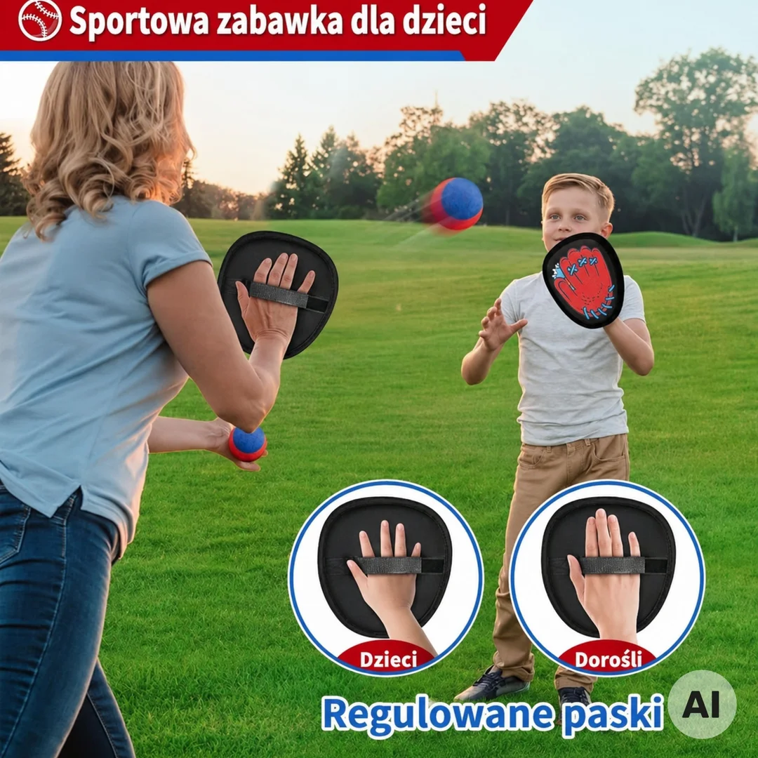 WOOPIE Gra Zręcznościowa Złap Piłkę paletki Dla Dzieci Łapacz