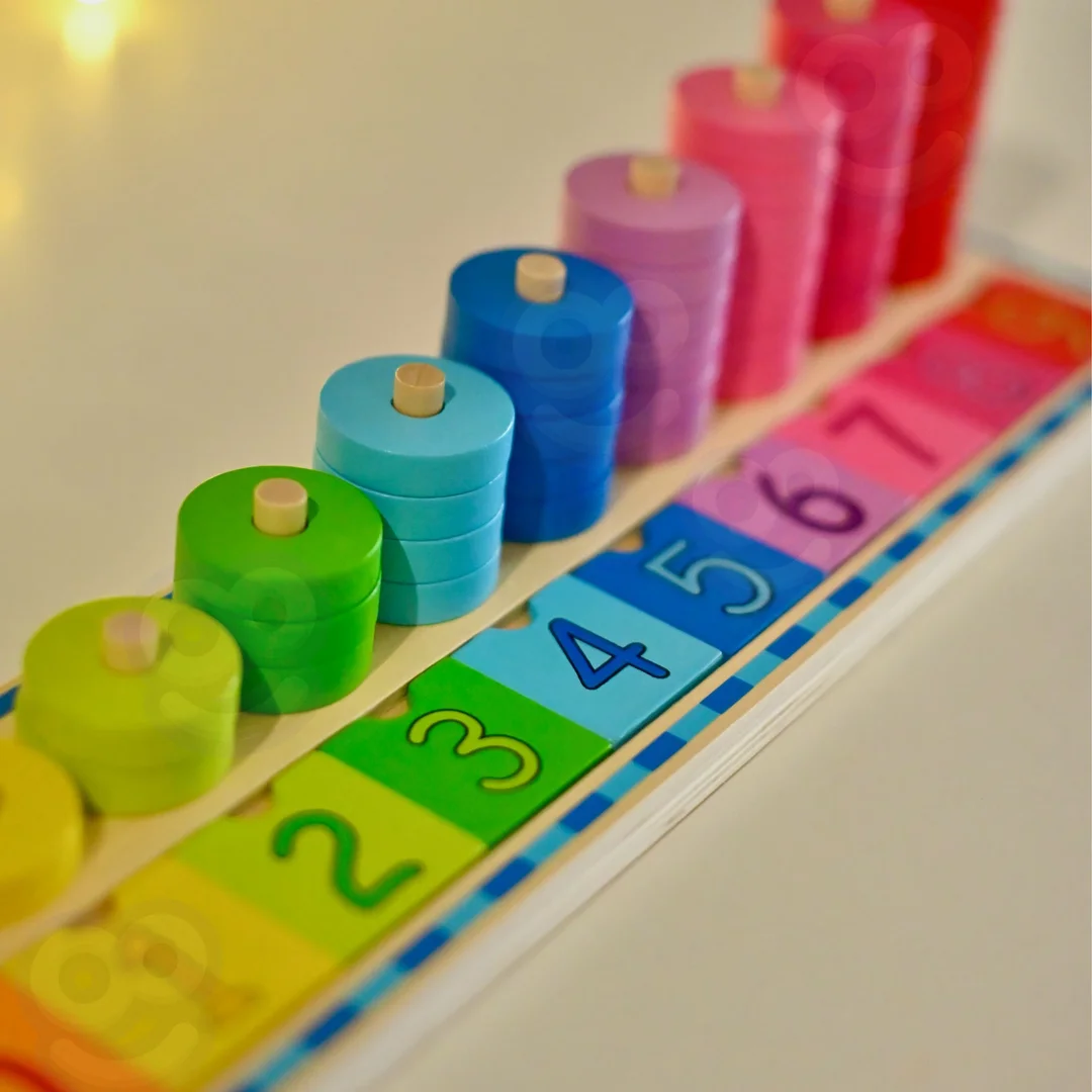 WOOPIE GREEN Układanka Nauka Liczenia i Kolorów Montessori