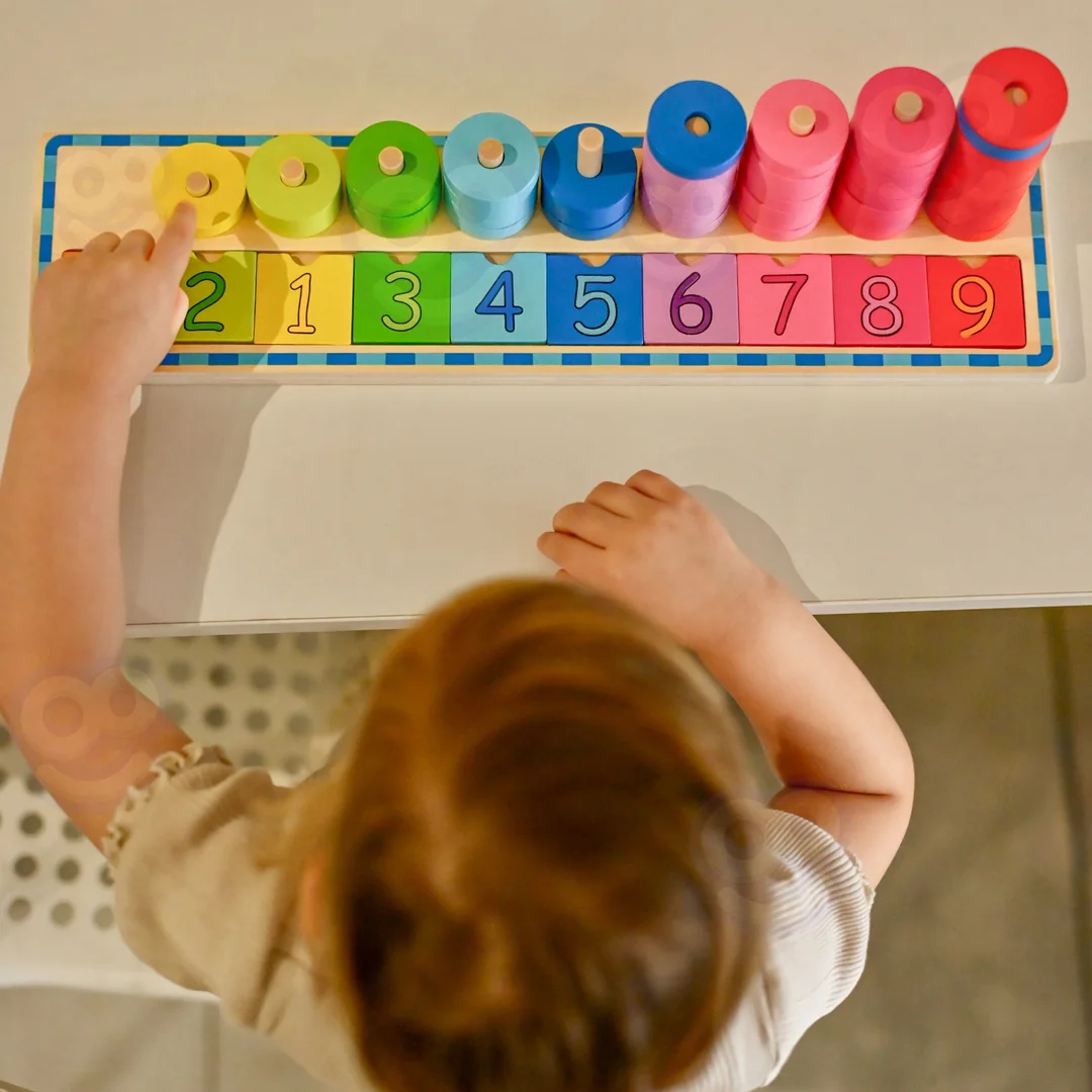 WOOPIE GREEN Układanka Nauka Liczenia i Kolorów Montessori