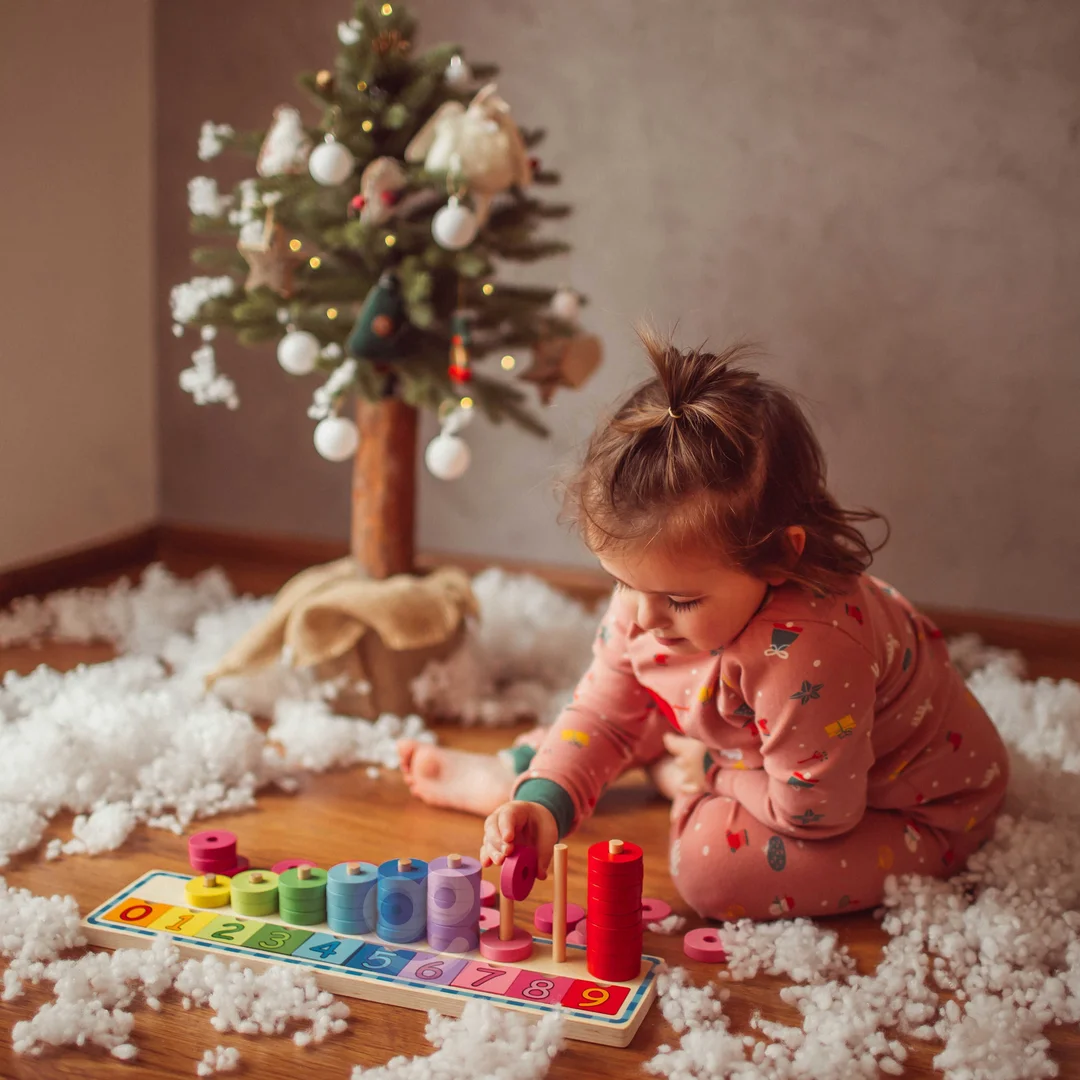 WOOPIE GREEN Układanka Nauka Liczenia i Kolorów Montessori