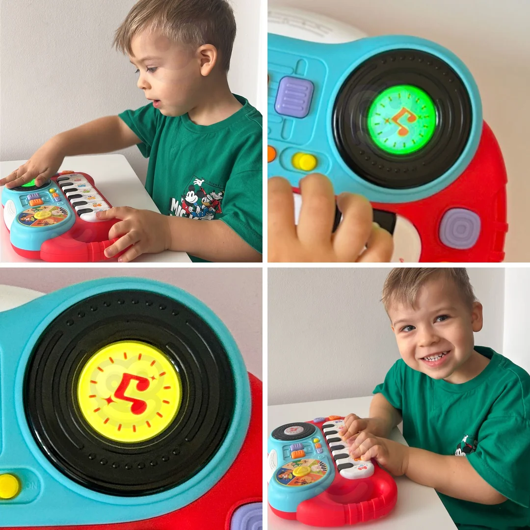 WOOPIE Interaktywne Pianinko dla Dzieci Mały DJ Organki Edukacyjne Dźwięki