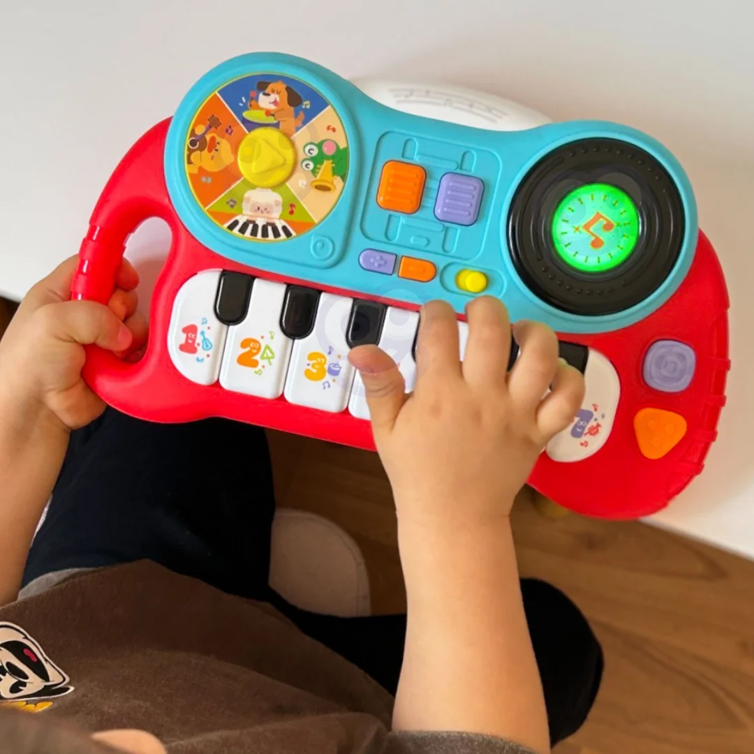 WOOPIE Interaktywne Pianinko dla Dzieci Mały DJ Organki Edukacyjne Dźwięki