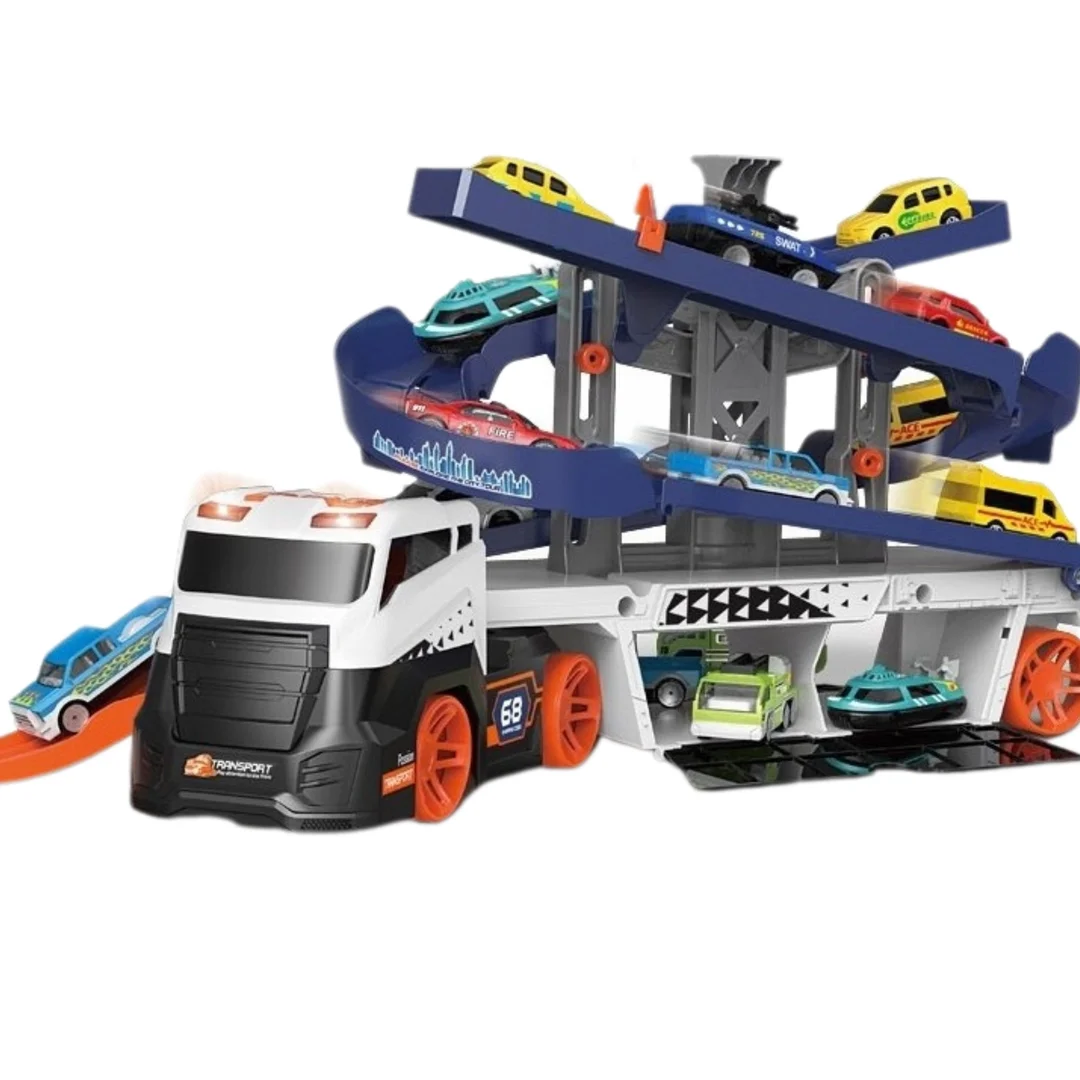 Woopie Parking Garaż Tor Transporter Ciężarówka Tir Laweta Auta XL