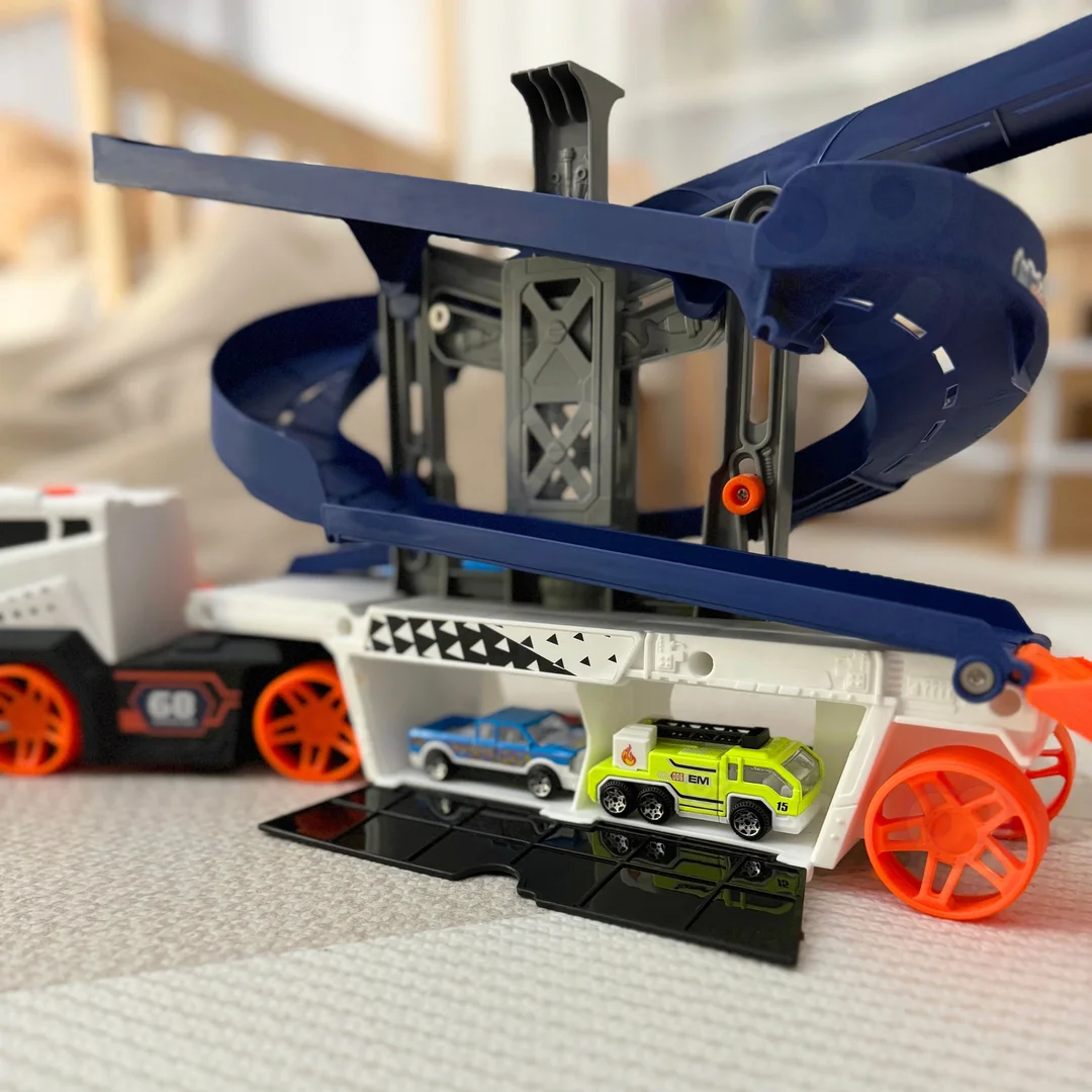 Woopie Parking Garaż Tor Transporter Ciężarówka Tir Laweta Auta XL