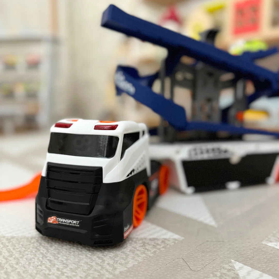 Woopie Parking Garaż Tor Transporter Ciężarówka Tir Laweta Auta XL