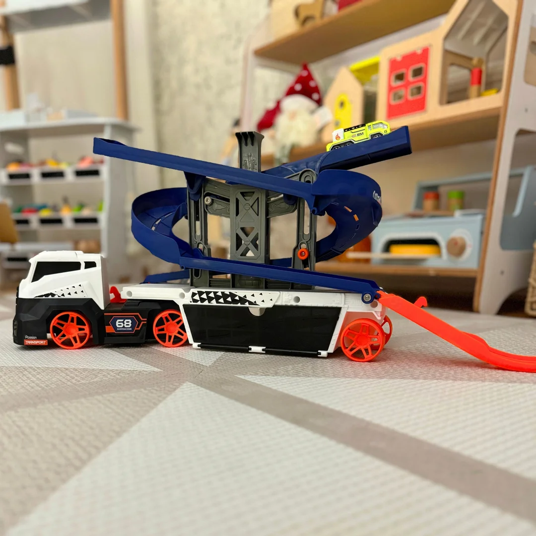Woopie Parking Garaż Tor Transporter Ciężarówka Tir Laweta Auta XL