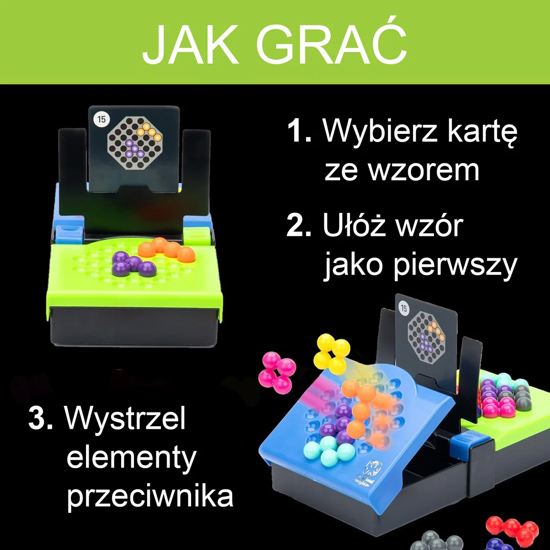 WOOPIE IQ Gra Logiczna Strategiczna Trening Mózgu „Head to Head” Układanie Wzoru na Czas