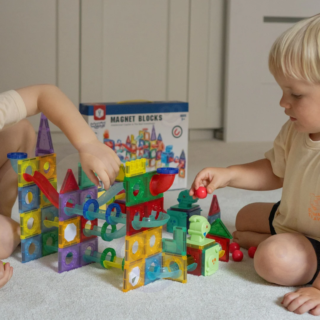 WOOPIE Klocki Magnetyczne Konstrukcyjne Zestaw Edukacyjny Tor