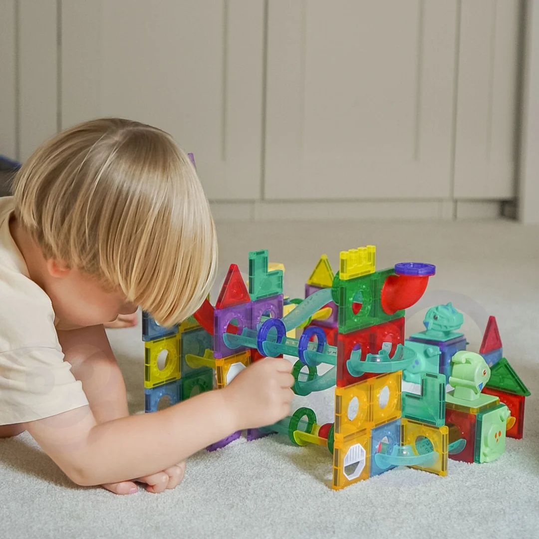 WOOPIE Klocki Magnetyczne Konstrukcyjne Zestaw Edukacyjny Tor