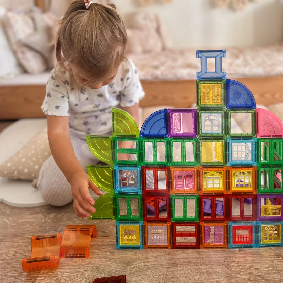 WOOPIE Klocki Magnetyczne Konstrukcyjne Zestaw Edukacyjny