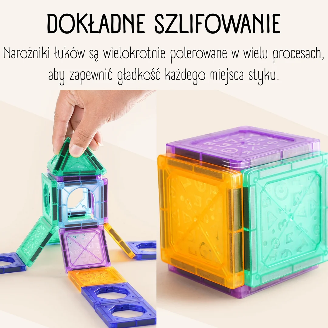 WOOPIE Klocki Magnetyczne Konstrukcyjne Zestaw Edukacyjny