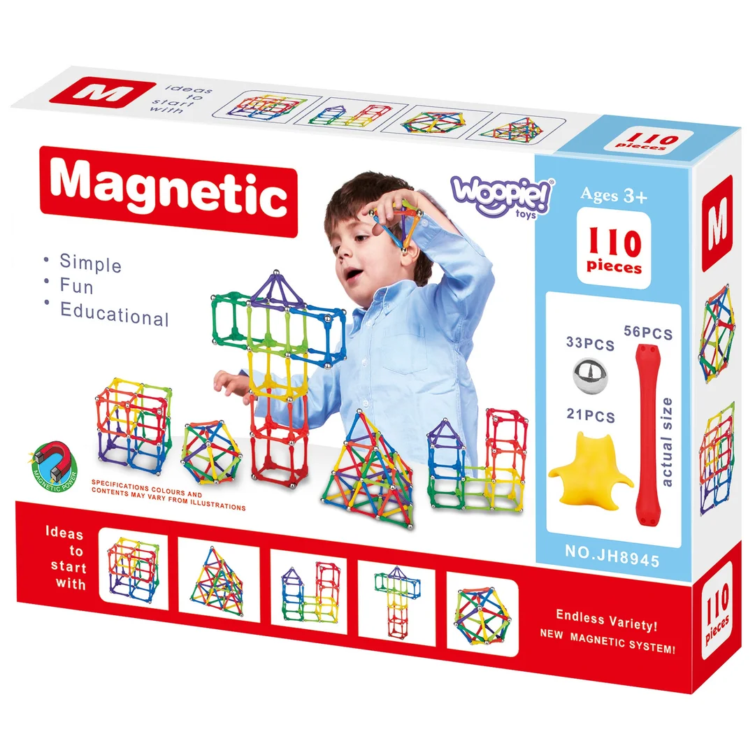 WOOPIE Klocki Magnetyczne Konstrukcyjne Układanka Kreatywna