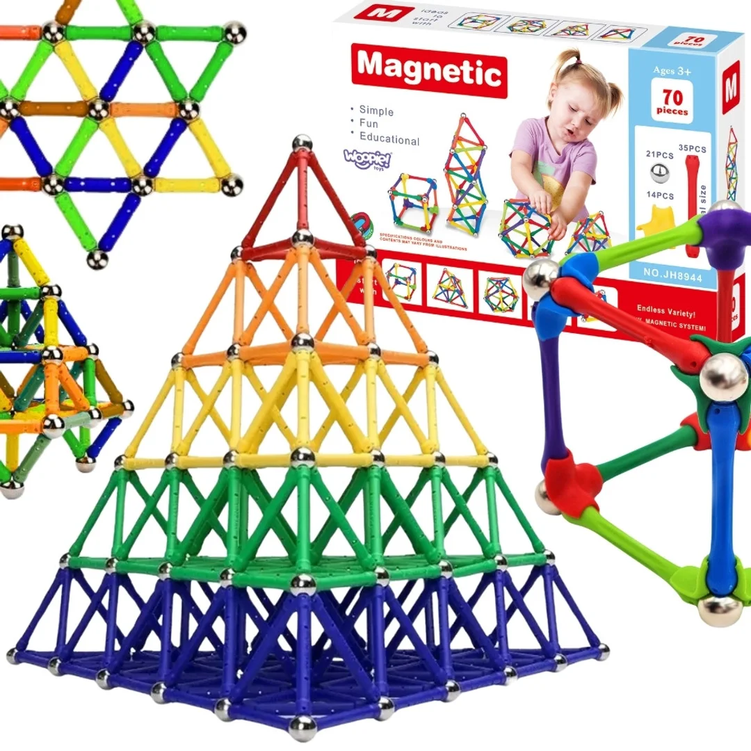 WOOPIE Klocki Magnetyczne Konstrukcyjne Układanka Kreatywna