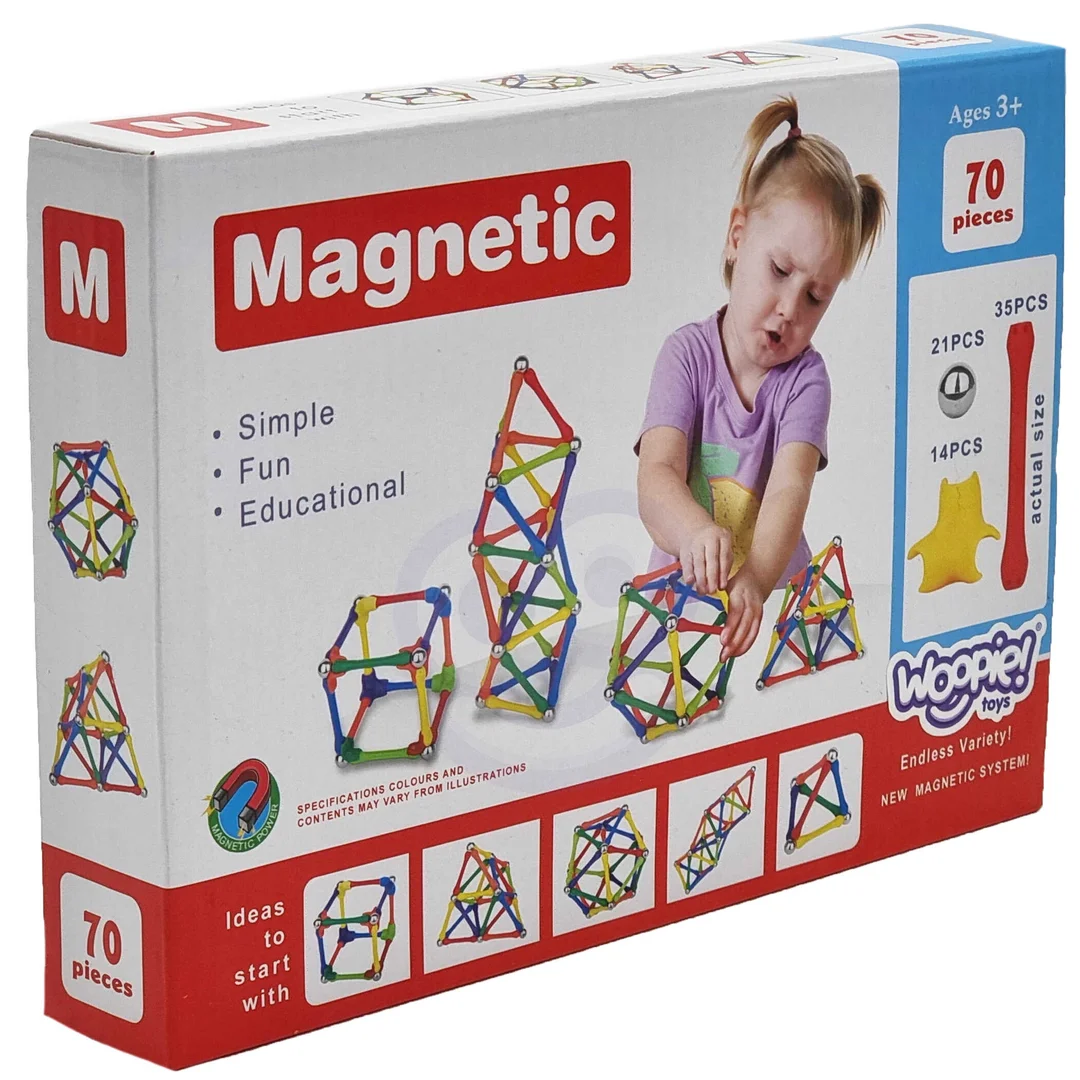 WOOPIE Klocki Magnetyczne Konstrukcyjne Układanka Kreatywna