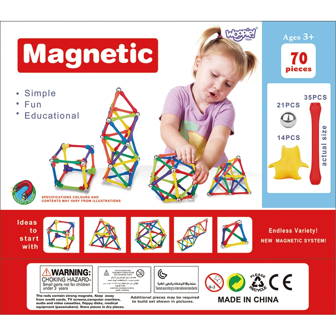 WOOPIE Klocki Magnetyczne Konstrukcyjne Układanka Kreatywna