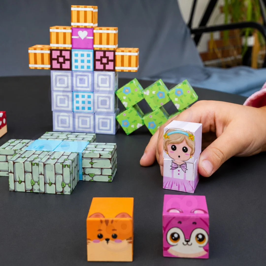 Woopie Klocki Magnetyczne Montessori Edukacyjna Układanka