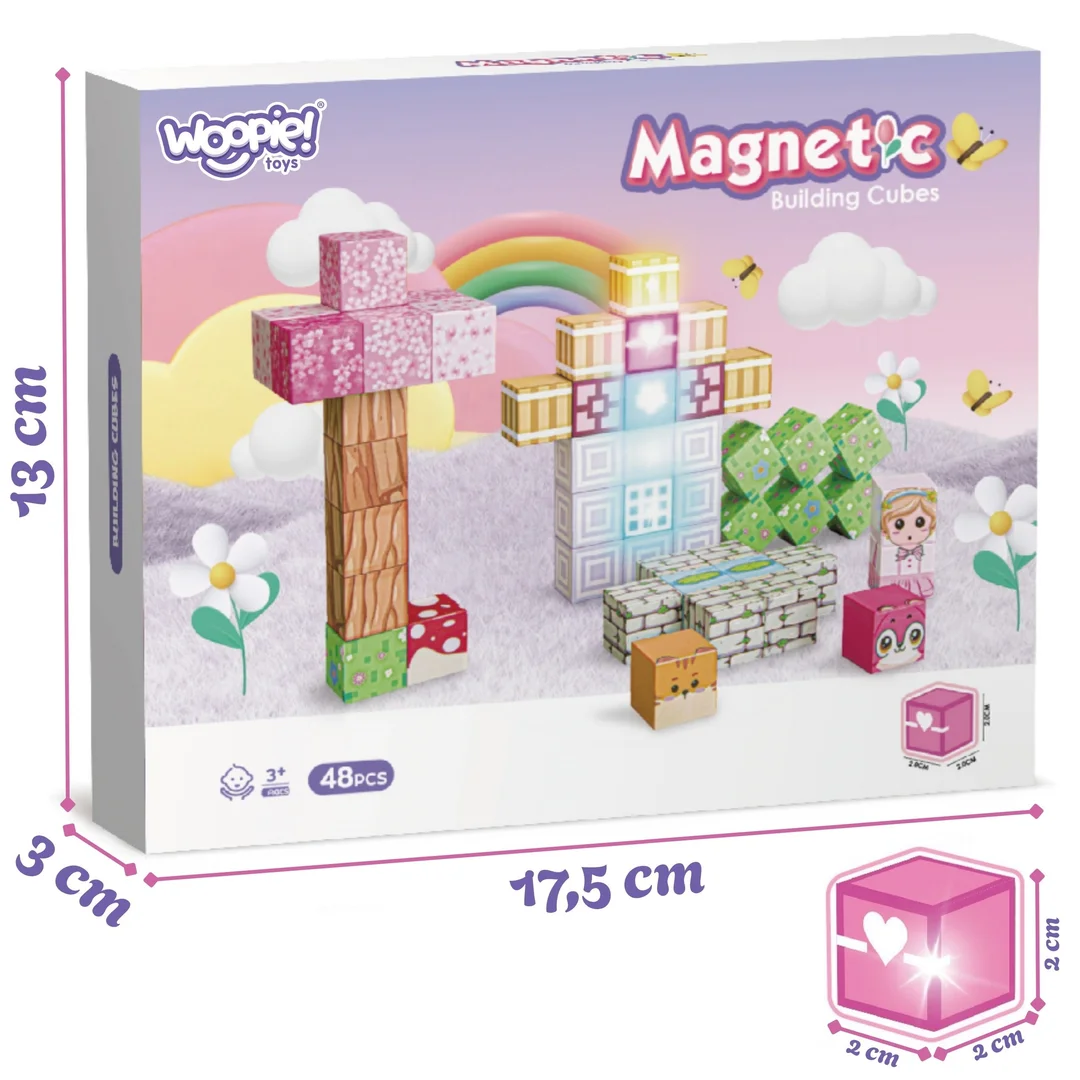 Woopie Klocki Magnetyczne Montessori Edukacyjna Układanka