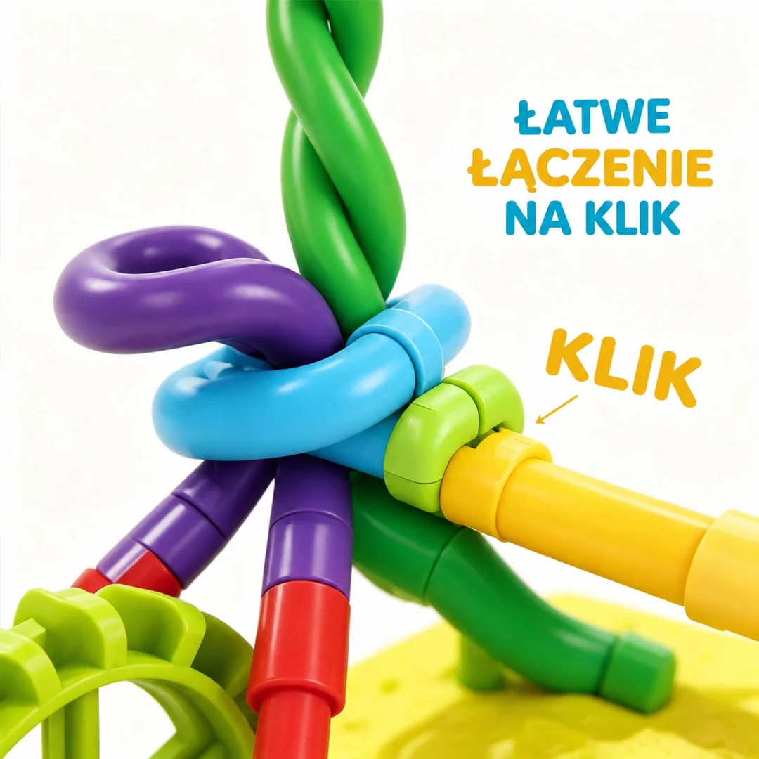 WOOPIE Twist Art Klocki Słomki Konstrukcyjne Zestaw Kreatywny