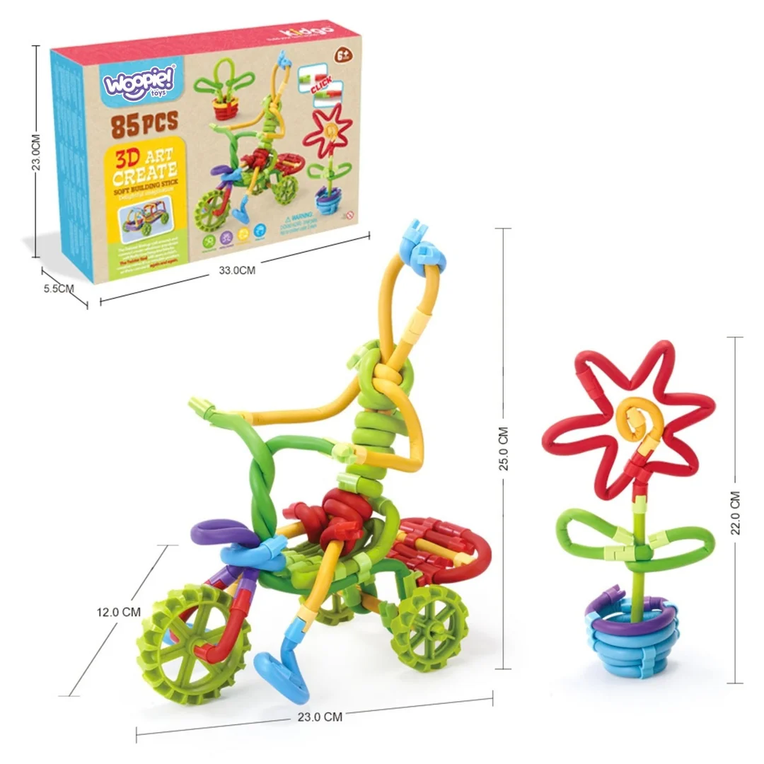 WOOPIE Twist Art Klocki Rurki Konstrukcyjne