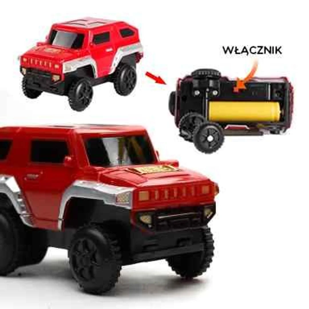 WOOPIE Kolejka Elektryczna Tor Wyścigowy Pociąg Wiadukt Auto