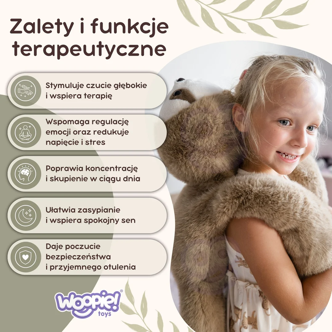 WOOPIE Leniwiec Obciążeniowy Pluszak Sensoryczny