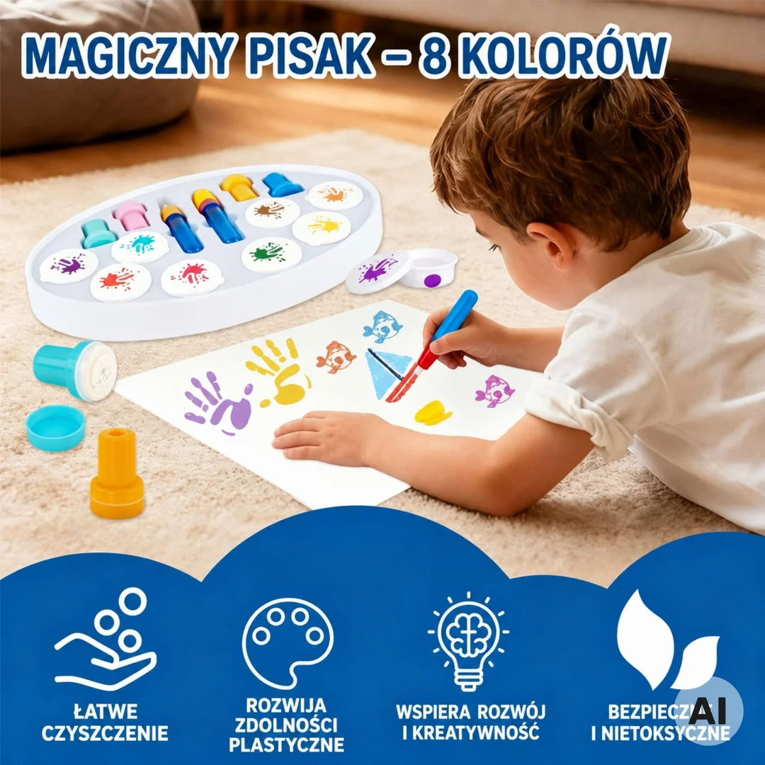 WOOPIE Magiczny Zestaw do Malowania Pisaki i Stempelki