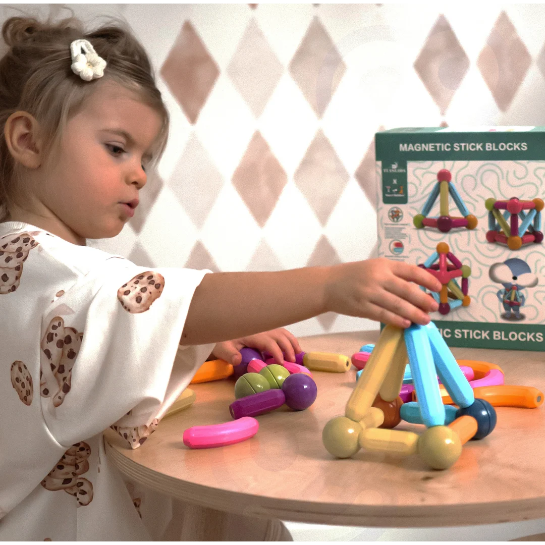 WOOPIE Magnetyczne Klocki Konstrukcyjne Edukacyjne Duże