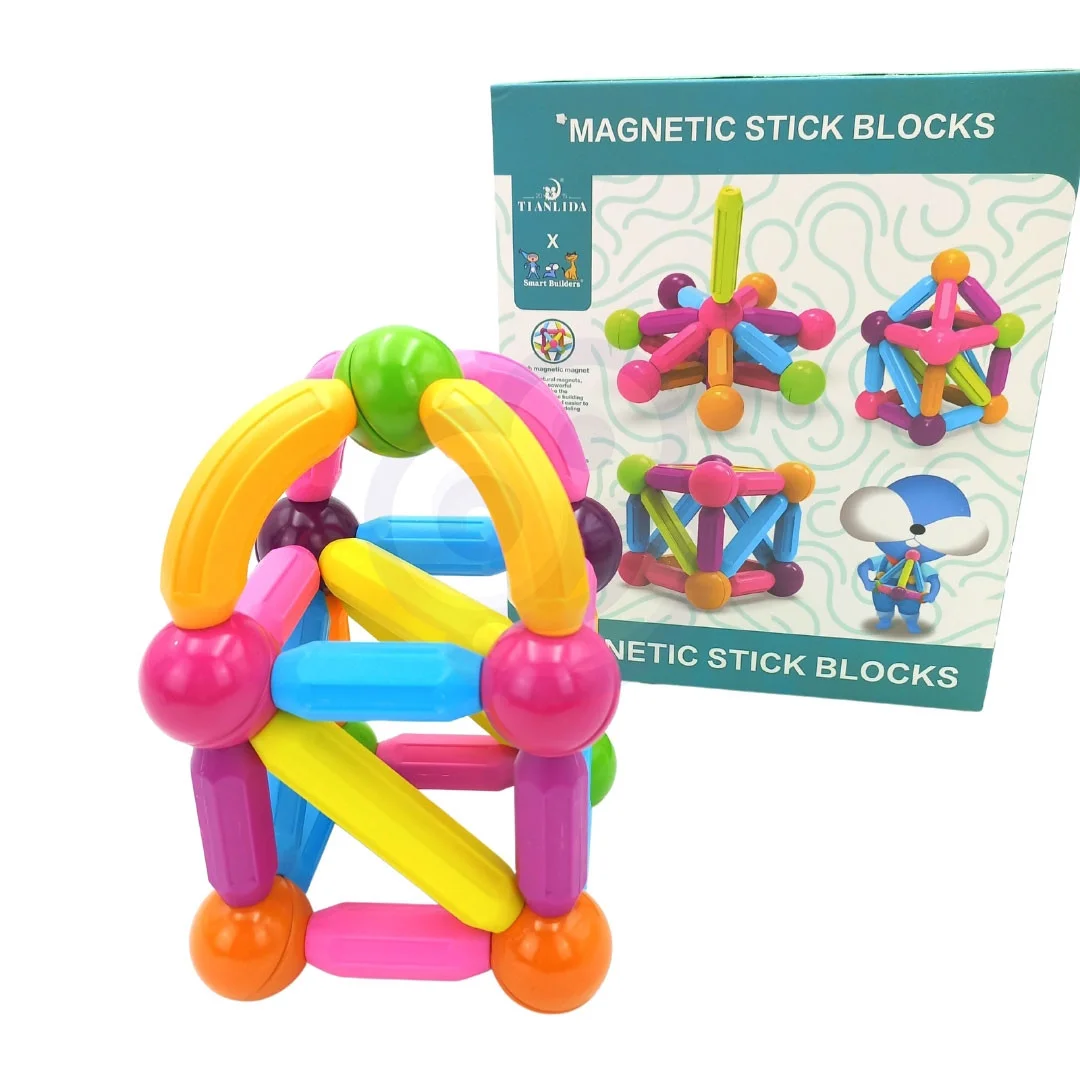 WOOPIE Magnetyczne Klocki Konstrukcyjne Edukacyjne Duże