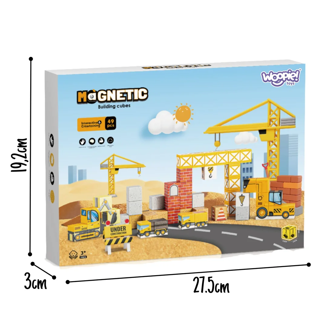 WOOPIE Magnetyczne Kostki Konstrukcyjne Plac