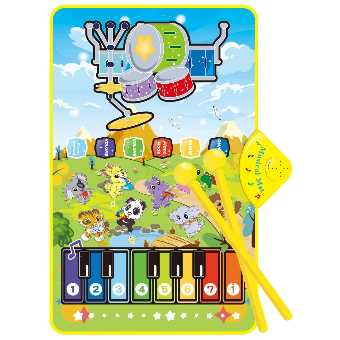 WOOPIE Mata Muzyczna Zwierzątka Interaktywne Pianino I
