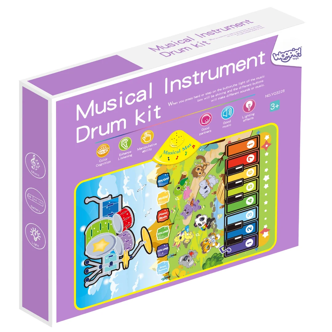 WOOPIE Mata Muzyczna Zwierzątka Interaktywne Pianino I